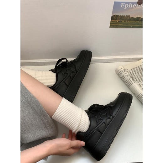 【YW】无忧购韩版复古休闲百搭基础款星星板鞋MIS-3103“驼色年后”（截单后7天发货) 商品图5