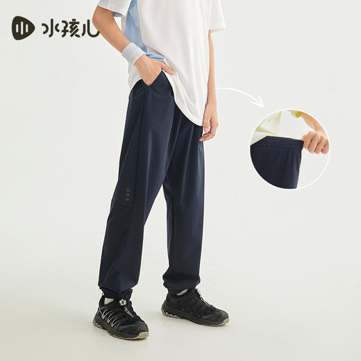 水孩儿童装2024夏季男童裤子女童长裤防晒凉感舒适透气弹力宽松 商品图3