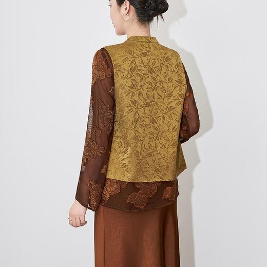 【高货wl】全新升级【铂金会员312/天猫419/差价107】(43845) 洛诗琳新中式国风马甲女2025春季复古提花刺绣马甲外套 商品图4