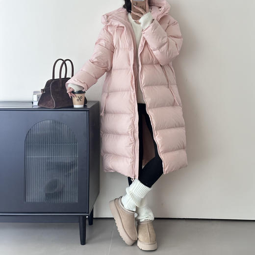 卉遇 90白鹅绒长款 经典百搭 泡芙冰淇淋色系 羽绒服 4色可选 商品图8