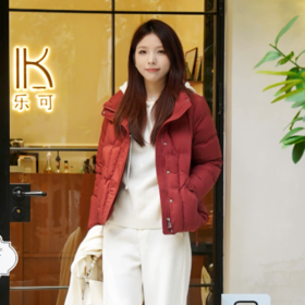 XL1臣禾翻领短款绗缝羽绒服 JZ244070715