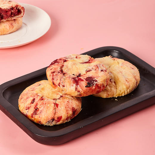 兔子花开 现烤重瓣红玫瑰素鲜花饼 手提礼袋装 300g*2盒（12块） 商品图2