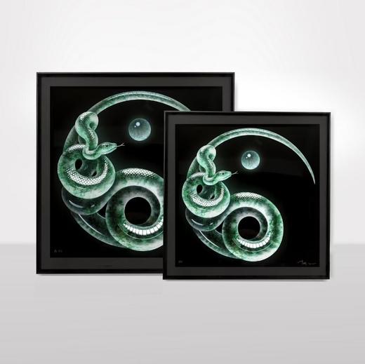 訾鹏《翡翠太极蛇》版画 商品图2