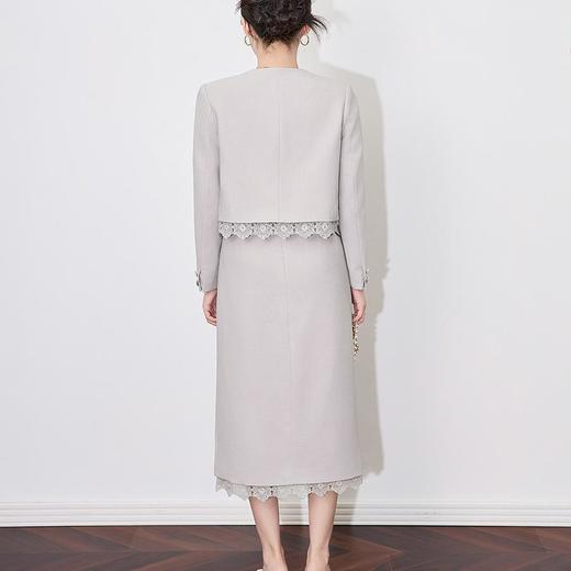 【高货wl】全新升级【铂金会员395/天猫529/差价134】(99328) 洛诗琳早春法式蕾丝小香风上衣轻奢气质名媛半身裙两件套 商品图4