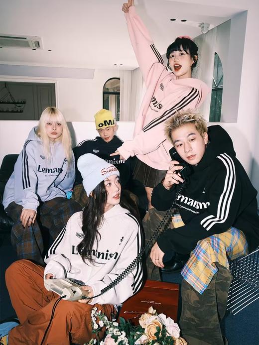 Lemanism/DJLFL-LG8002042/美式三条杠连帽卫衣 商品图3