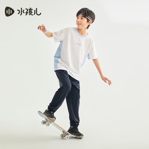 水孩儿童装2024夏季男童裤子女童长裤防晒凉感舒适透气弹力宽松 商品图2