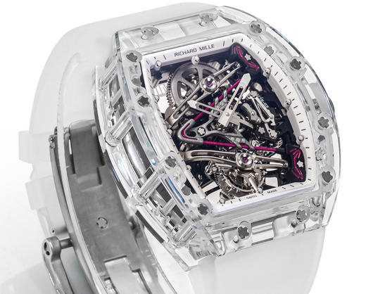 『水晶』RICHARD MILLE  理查米尔 推出 RM 38-02 水晶 粉色主题镂空陀飞轮腕表风格醒目的新作——「RM 38-02 」陀飞轮腕表与高尔夫职业球手❕搭配定制版一体机芯陀飞轮机芯❕❕ 商品图3