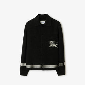 BURBERRY 巴宝莉 男士马术骑士徽标羊毛外套 黑色 8095244 C1166