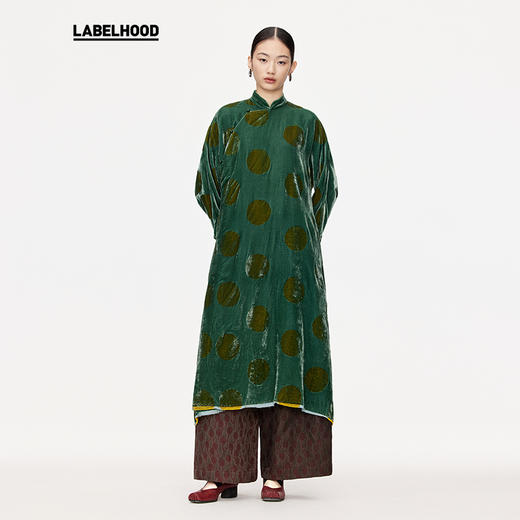 【UMA WANG X LABELHOOD】蕾虎斜襟中式连衣裙2025春夏新女装裙子 商品图1