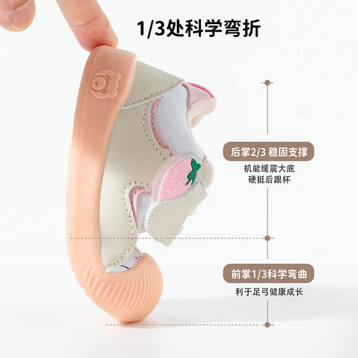 贝贝怡2025春季新款男女宝宝学步鞋萌娃软底防踢鞋魔术贴包头稳步鞋ZB1EX014 商品图7