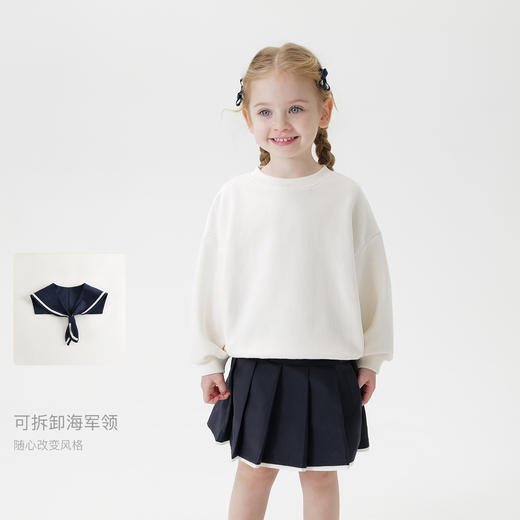 马克珍妮女童活力校园海军风卫衣 宝宝上衣2025年春装新款250219 商品图1