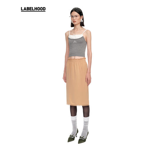 【SHUSHUTONG】蕾虎时尚针织拼接吊带上衣2025春夏新款女装上衣 商品图1