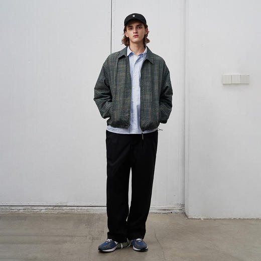 714street美式复古微皱泡泡纱格子翻领夹克男25春款宽松轻薄外套 商品图3