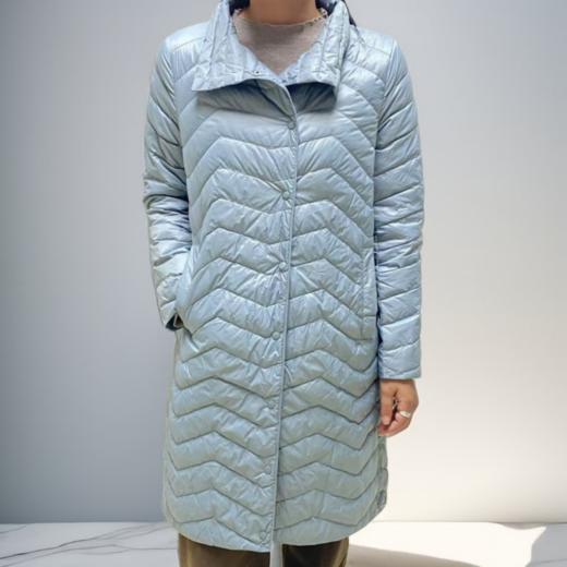 L115以内 臣禾 【雾霾蓝轻薄羽绒】绗缝长款羽绒服9241070152 商品图5