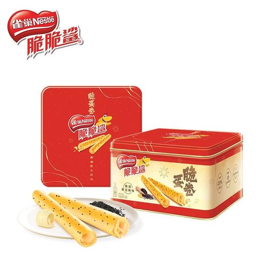 TD雀巢360g脆脆鲨黄油黑芝麻味蛋卷（铁盒） 商品图0