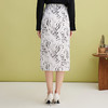 EITIE爱特爱扭结设计OL开叉包臀水墨印花过膝半身裙2025春季新款A2506505 商品缩略图4