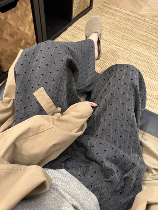 <曾小咸推荐>  植绒爱心阔腿裤  商品图2