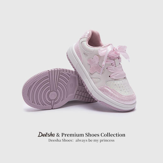 笛莎Deesha 女童童鞋2025春新款时尚耐磨低帮板鞋 商品图2