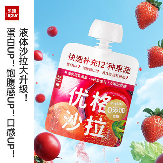 （拍下7天内发货）乐纯【新品】优格沙拉低温酸奶果蔬味代餐沙拉100g*12袋 商品图6