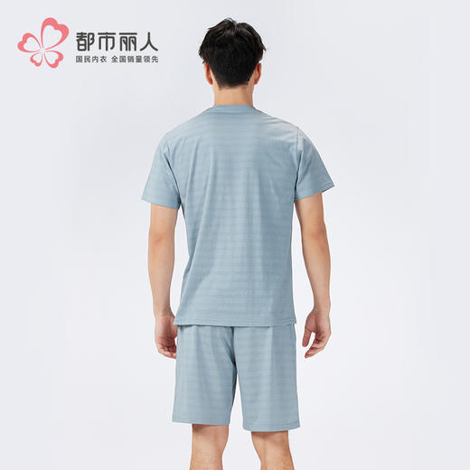 都市丽人男士棉质短袖套装薄针织提条会员精选短袖类FHH2C4 商品图3