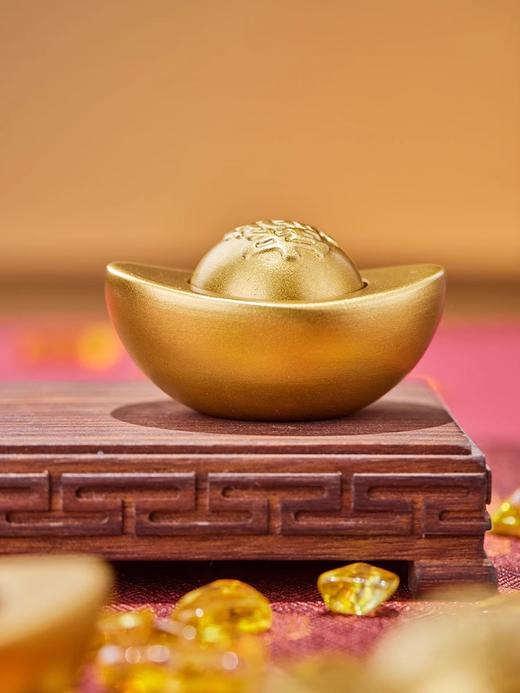 朱炳仁铜 元宝摆件桌面礼品 可旋转趣味铜把件 商品图3