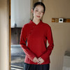 雀说新中式长袖德绒打底衫女高级感可外穿保暖内搭上衣AL6334 商品缩略图0