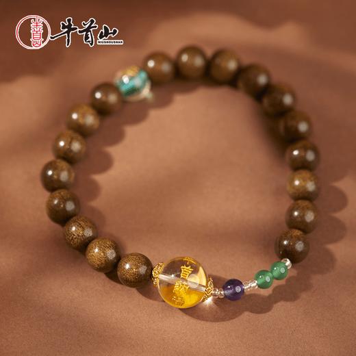 牛首山珠串紫光檀金丝楠手链文玩念珠送女友节日礼物 商品图2