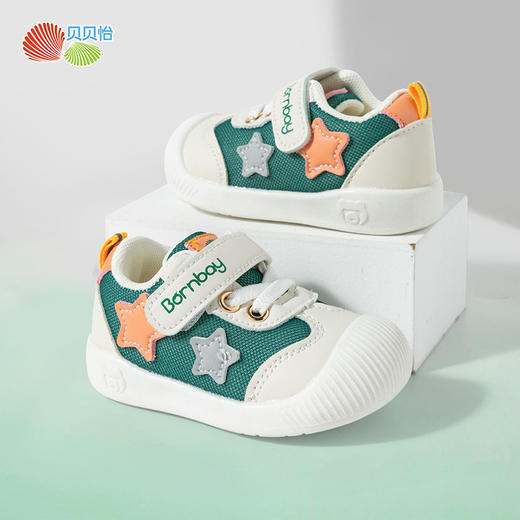 贝贝怡2025春秋新款男女宝宝学步鞋中小童软底休闲鞋网眼透气包头鞋ZB1EX010 商品图3