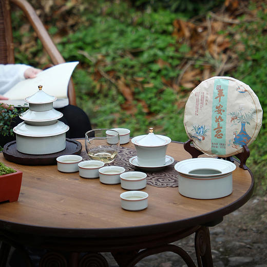 （分2个包裹发货）龙冠 木碗钉系列清香典范纯茶礼盒200g/盒+四爷的茶 （天坛茶具＋黑檀木茶盘）【ZXADCJ10.0】 商品图4