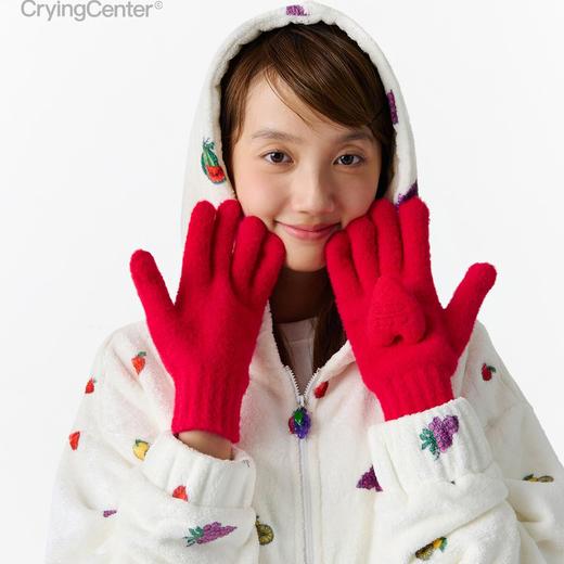 CryingCenter 粉红爱心手套 可爱 哭喊中心 商品图1