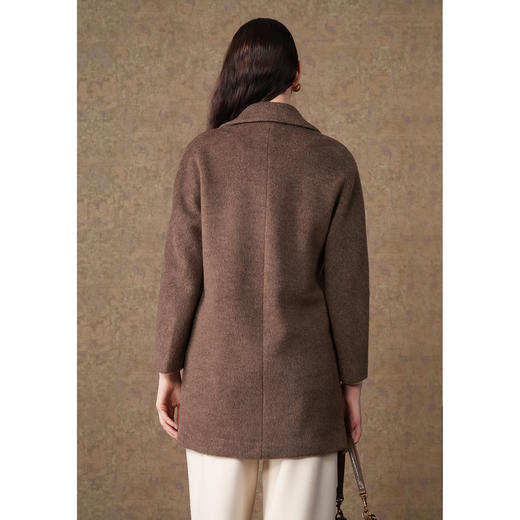 【牦牛绒】乔万尼大衣女秋冬新款高级感小个子中长款呢外套EF4A156 商品图7