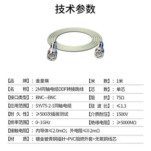 爆款★热销@ CC3转CC4转L9 2M连接线 BNC转L9插头 CC4 2兆头 2兆线 SYV75-2-1CC3转CC4 CC3转L9 2M连接线 两兆线 BNC转L9连接线机房2m成品跳线 商品图11