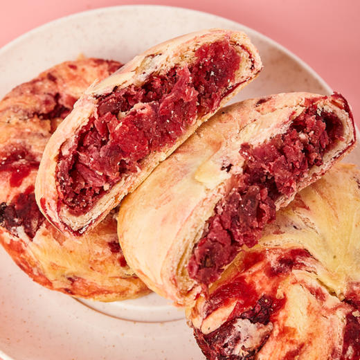 兔子花开 现烤重瓣红玫瑰素鲜花饼 手提礼袋装 300g*2盒（12块） 商品图5