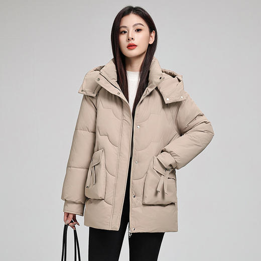 雀说新款口袋设计感加厚潮流棉衣时尚连帽百搭洋气羽绒棉服ALXY810 商品图3