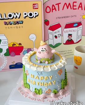 【臻品系列】---手绘立体奶油霜公仔【派大星】儿童蛋糕