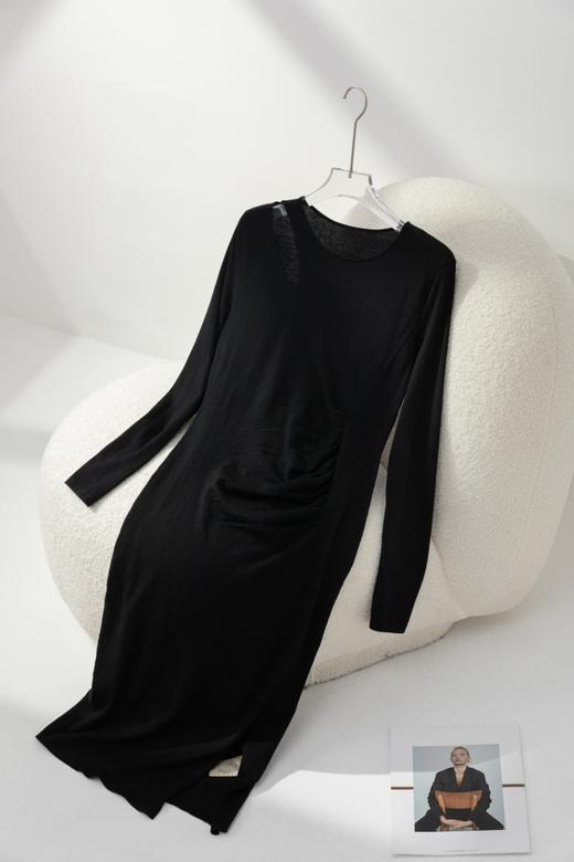 孤品 | 100羊绒肩部造型小礼服裙L码 商品图1