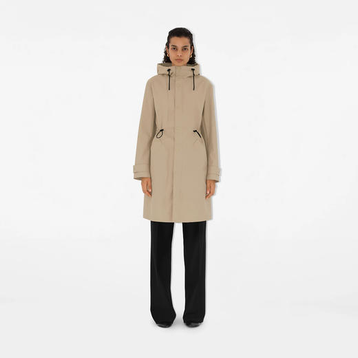 BURBERRY 巴宝莉 女士马术骑士徽标盾牌铭牌尼龙风衣 米色 8091622 A1435 商品图1