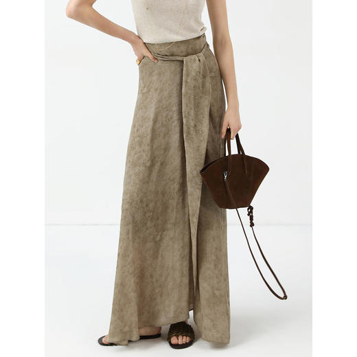 COCOBELLA新国风古法染色半身裙25夏不规则绑带长裙HS3031 商品图2