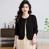 CC-MH-2510小个子短款外套女士2025年春秋装新款洋气质圆领针织毛衣开衫外搭 商品缩略图2