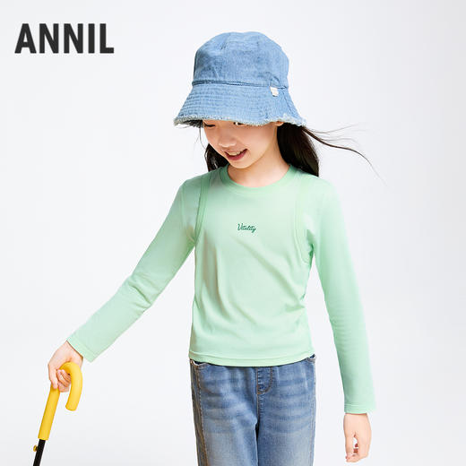 女童圆领长袖针织衫春季新款安奈儿童装实体店同款AG511570 商品图1