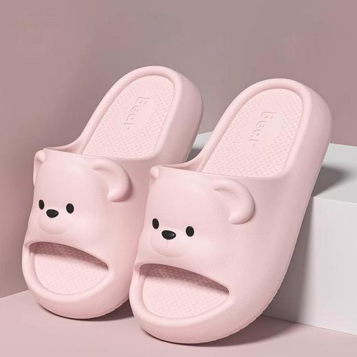 【软软软，踩屎感~宝宝的小脚丫值得呵护】可爱小熊儿童拖鞋 女童新款室内居家 厚底防滑EVA 卡通亲子拖鞋男夏-QQ 商品图1