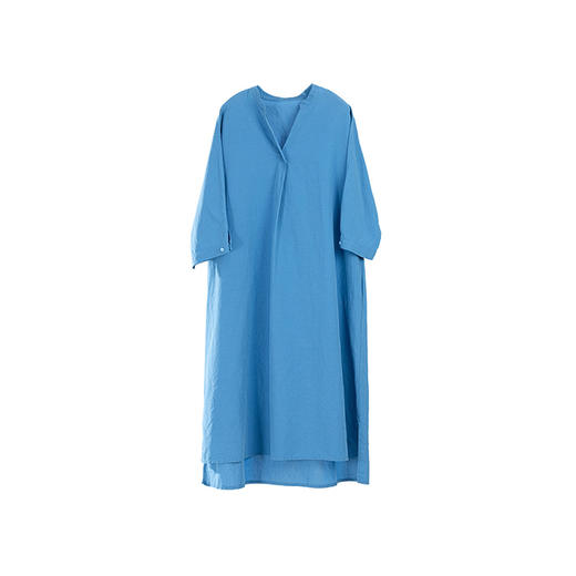 绽放206朵/高精水果酵素汉麻棉金属光泽中袖宽松休闲显瘦连衣裙 商品图3
