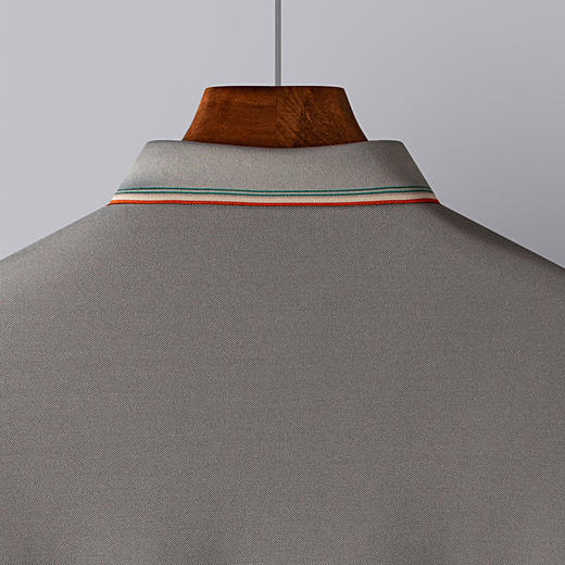 【双面含桑蚕丝】罗蒙春秋男士长袖polo衫绣花t恤百搭舒适男长袖上衣 商品图10