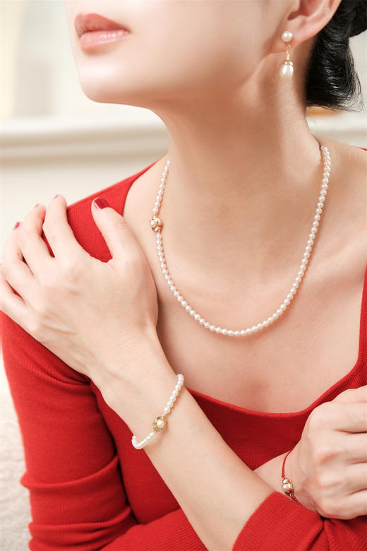 pearl moments珍刻  年年有鱼（珍珠小鱼） 小鱼儿4号baby珍珠项链 商品图5