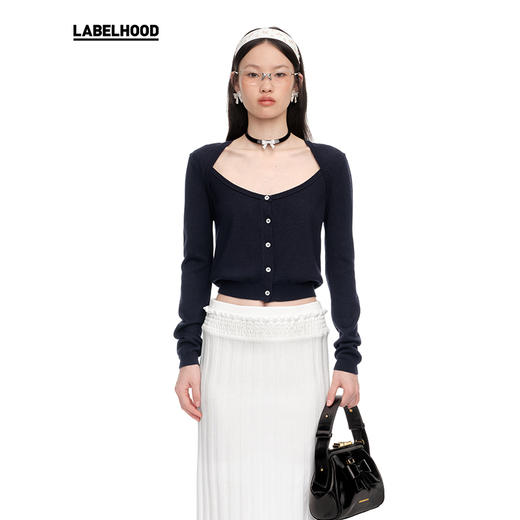 【SHUSHUTONG】蕾虎时尚百搭坎肩针织开衫2025春夏新款女装上衣 商品图0