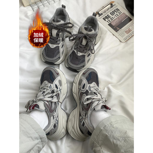 【YW】无忧购 加绒韩版百搭学院风厚底增高休闲老爹鞋MIS-2670（截单后3-5天发货) 商品图0