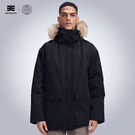 天石鹅铠甲冬季户外派克工装羽绒服男士可拆卸帽防风保暖中长款GT436