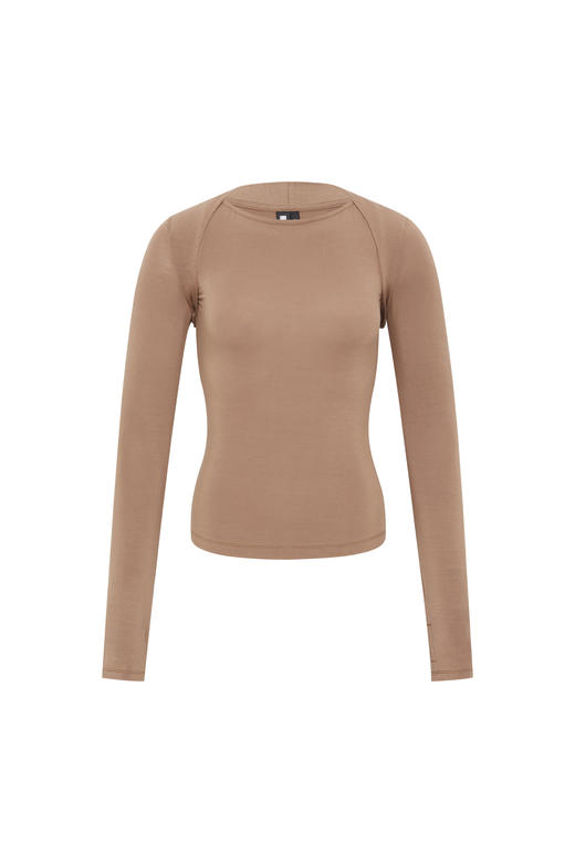 oneup一字领坎肩两件套T恤 商品图5