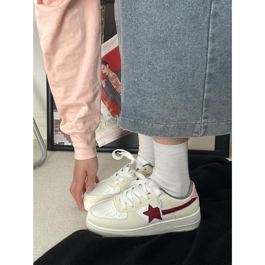 【YW】无忧购韩版复古休闲百搭基础款星星板鞋MIS-3103“驼色年后”（截单后7天发货) 商品图11