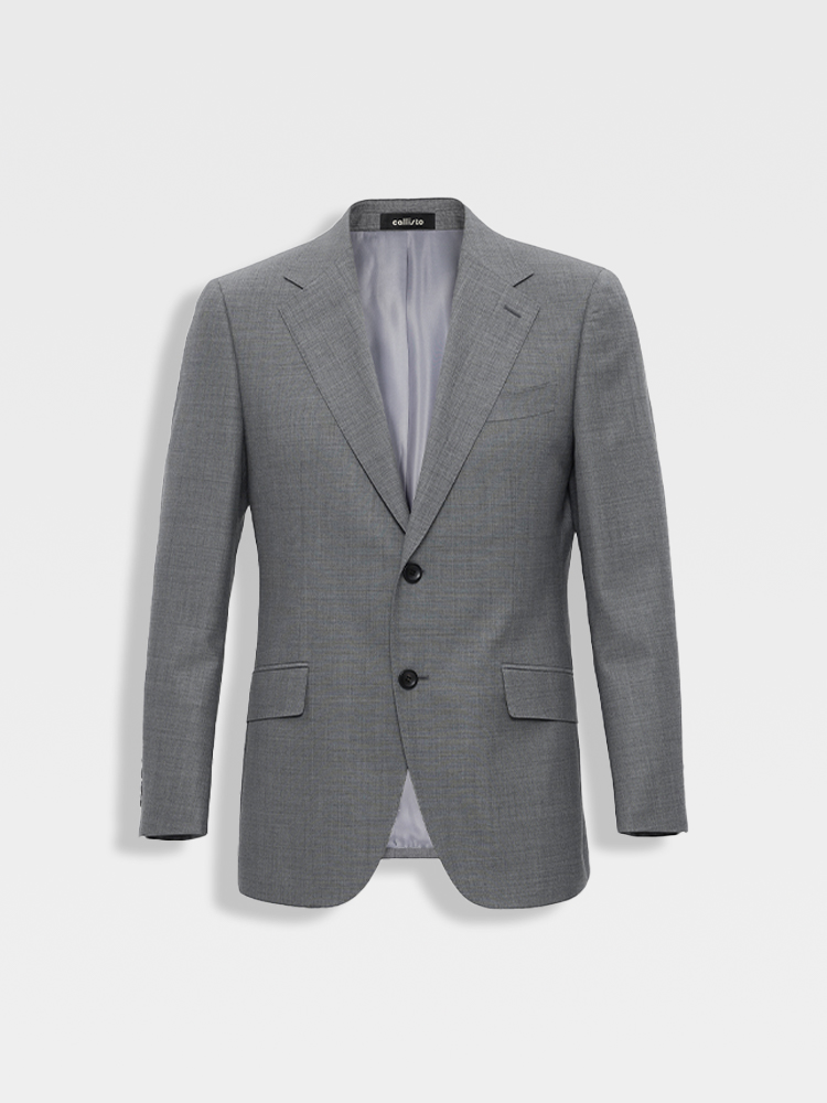 callisto仪式系列深灰色绵羊毛混纺西服